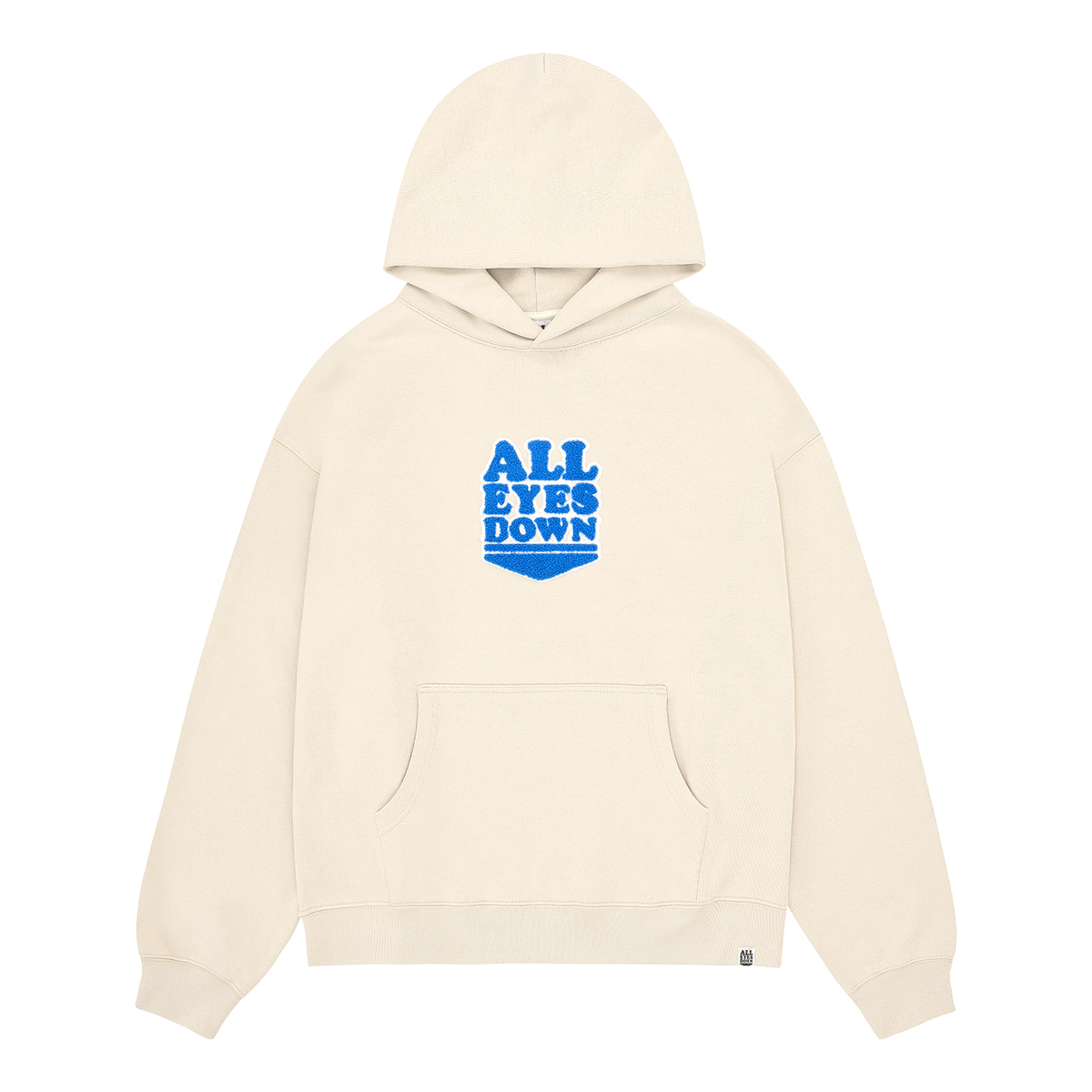 올아이즈다운(ALL EYES DOWN) CHENILLE EMBLEM HOODIE(Beige)