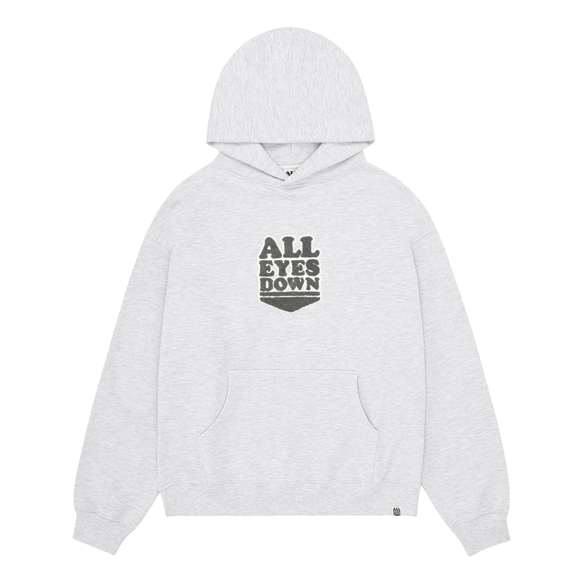 올아이즈다운(ALL EYES DOWN) CHENILLE EMBLEM HOODIE(L/Melange)