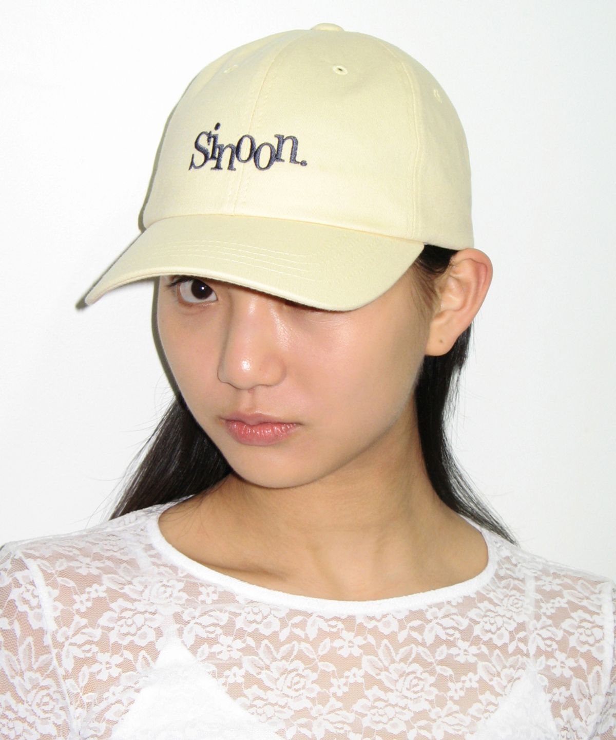 시눈(SINOON) CLASSIC LOGO CAP (CREAM YELLOW)