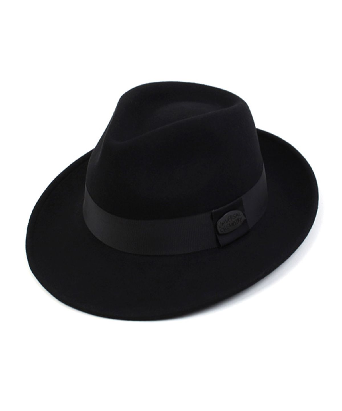 유니버셜 케미스트리(UNIVERSAL CHEMISTRY) BU Line Black Wool Fedora Big Size 빅사이즈페도라
