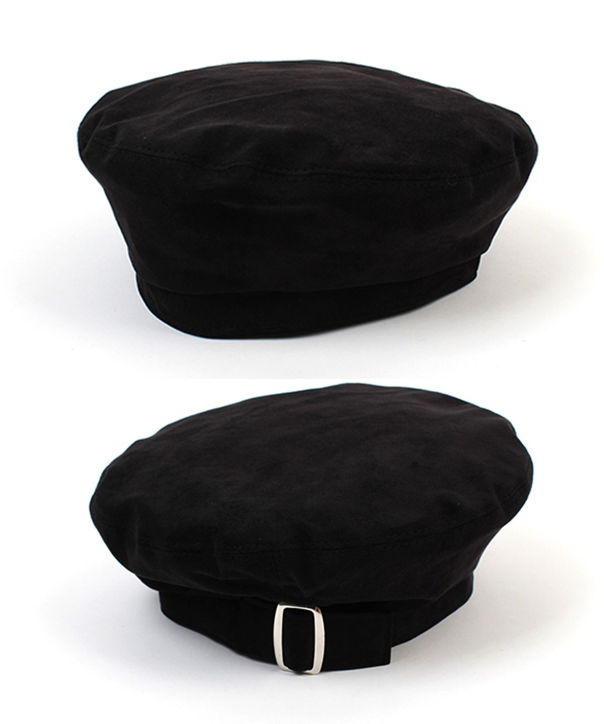 유니버셜 케미스트리(UNIVERSAL CHEMISTRY) Belted Black Suede Beret 스웨이드 베레모