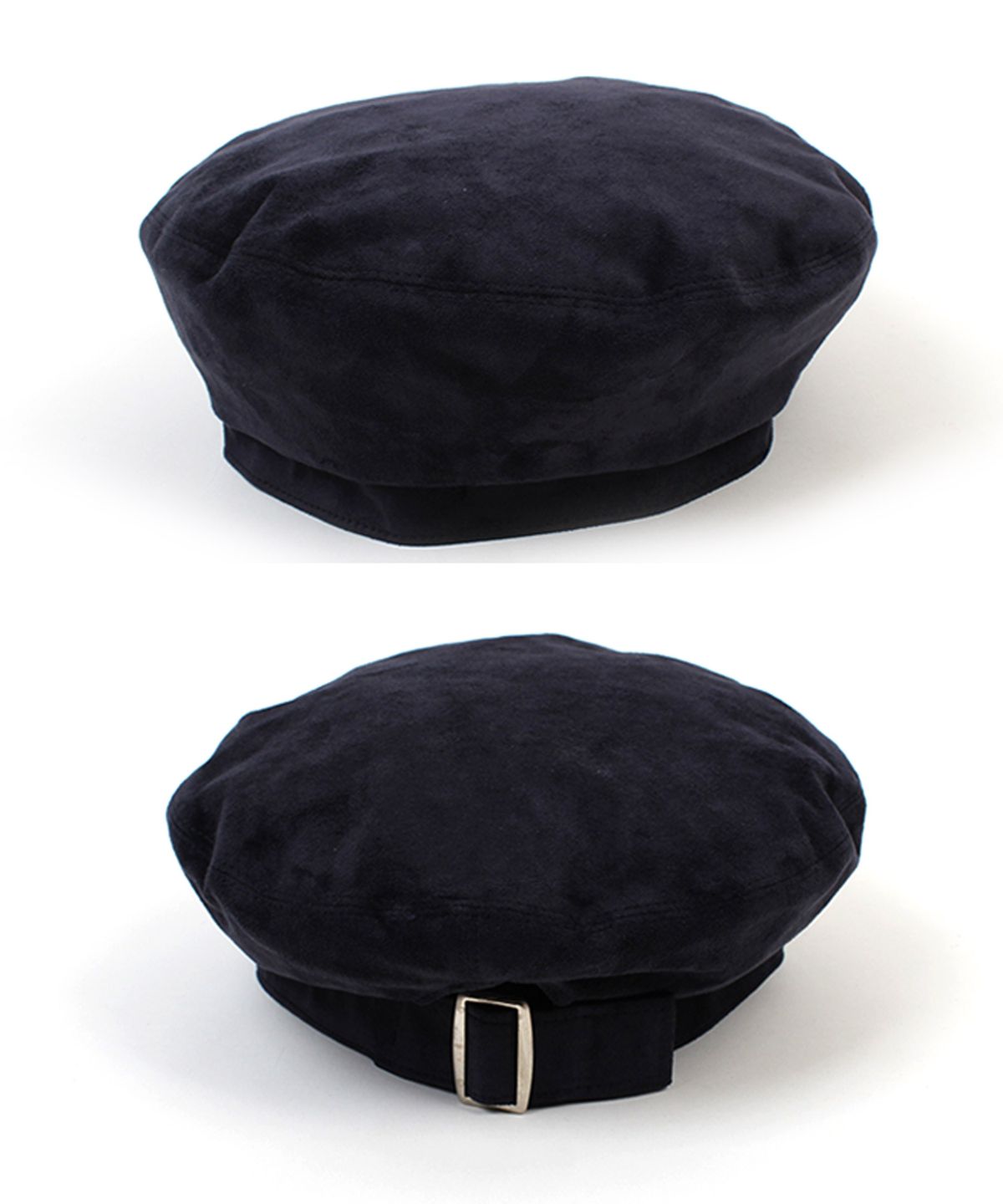 유니버셜 케미스트리(UNIVERSAL CHEMISTRY) Belted Navy Suede Beret 스웨이드 베레모