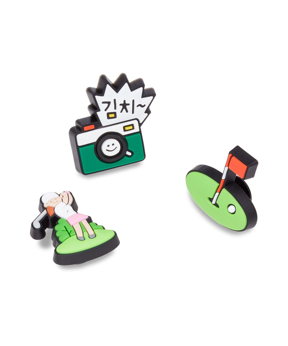 크록스(CROCS) 지비츠 골프 인생 3 SET