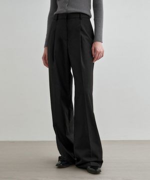 원턱 와이드 슬랙스 블랙 MDPT025BLACK