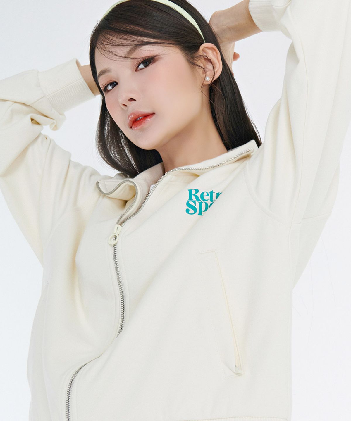 체이스컬트(CHASECULT) 여성 레터링 그래픽 카라집업-CARG4361B0A