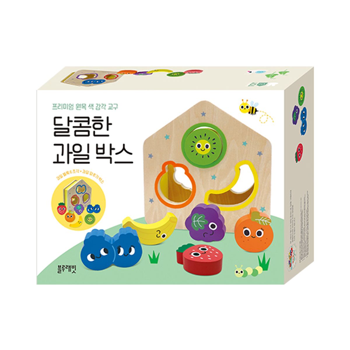 블루래빗(BLUERABBIT) 원목색감각교구-달콤한과일박스