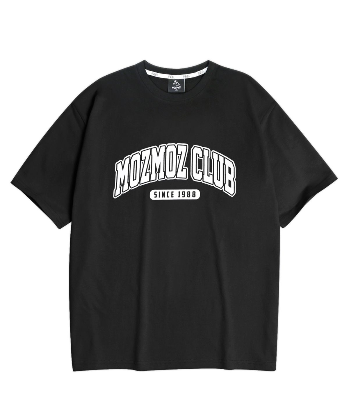 모즈모즈(MOZMOZ) 아치로고 오버핏 반팔티셔츠 블랙