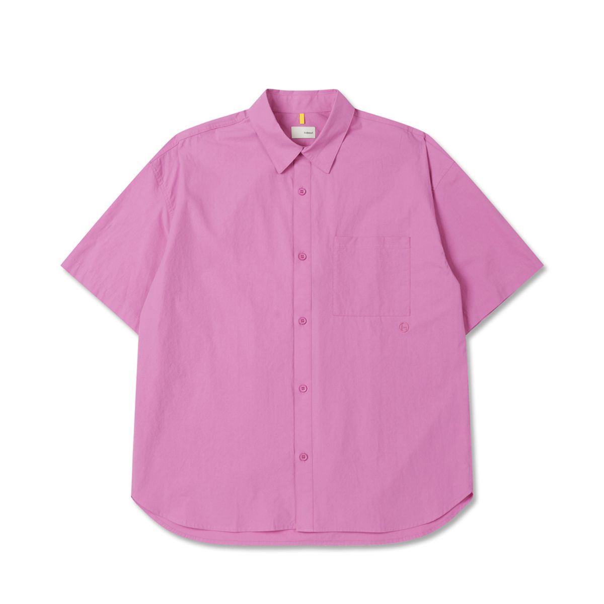 하이드아웃(HIDEOUT) 오버핏 반팔 셔츠 (Pink)