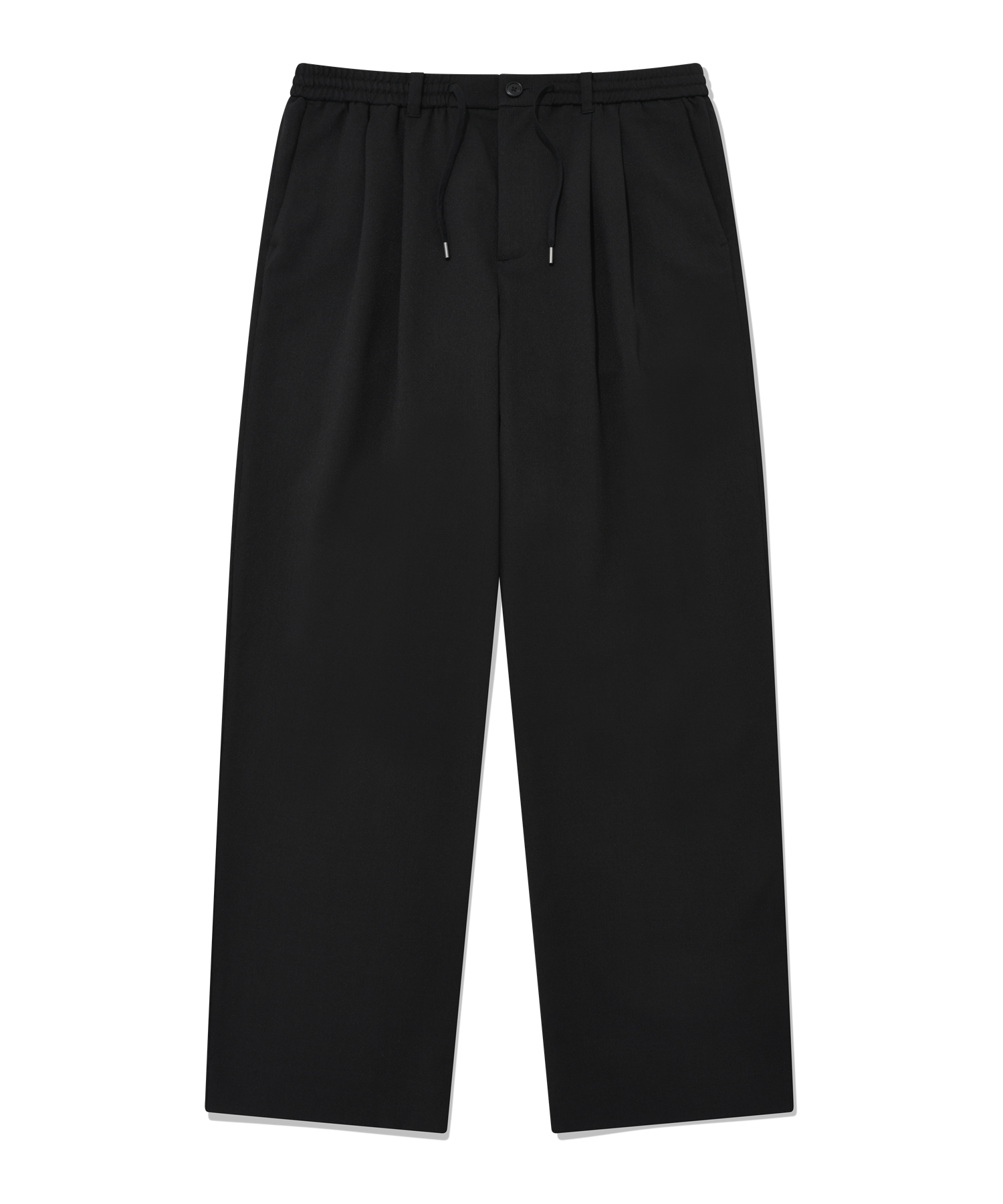 【MODERNIF】Cover semi wide banding slacks MUSINSA | COVERNAT Semi wide easy banding slacks black