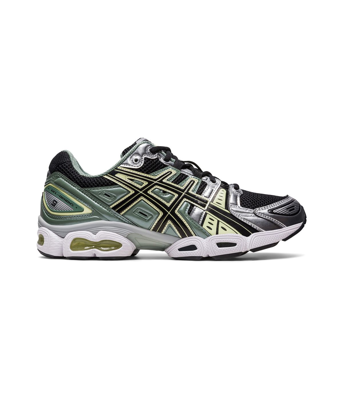아식스(ASICS) 젤-님버스 9 - 블랙:퓨어 실버 / 1201A424-004