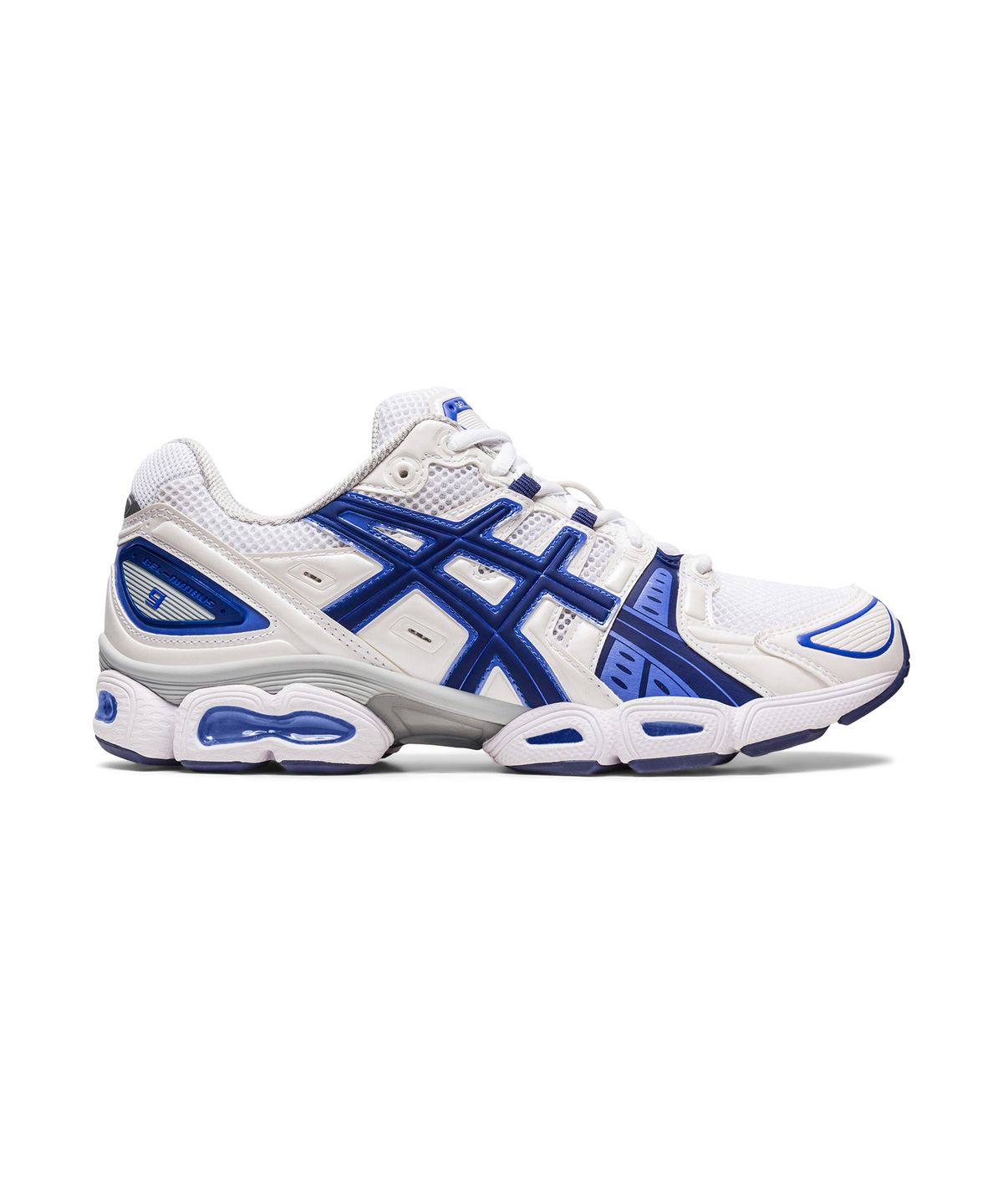 아식스(ASICS) 젤-님버스 9 - 화이트:인디고 블루 / 1201A424-103