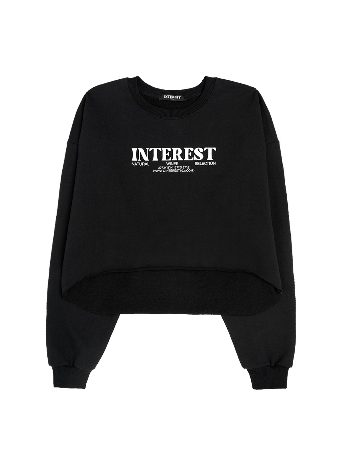 인터레스트(INTEREST) INTEREST LOGO CROP MTM_BLACK