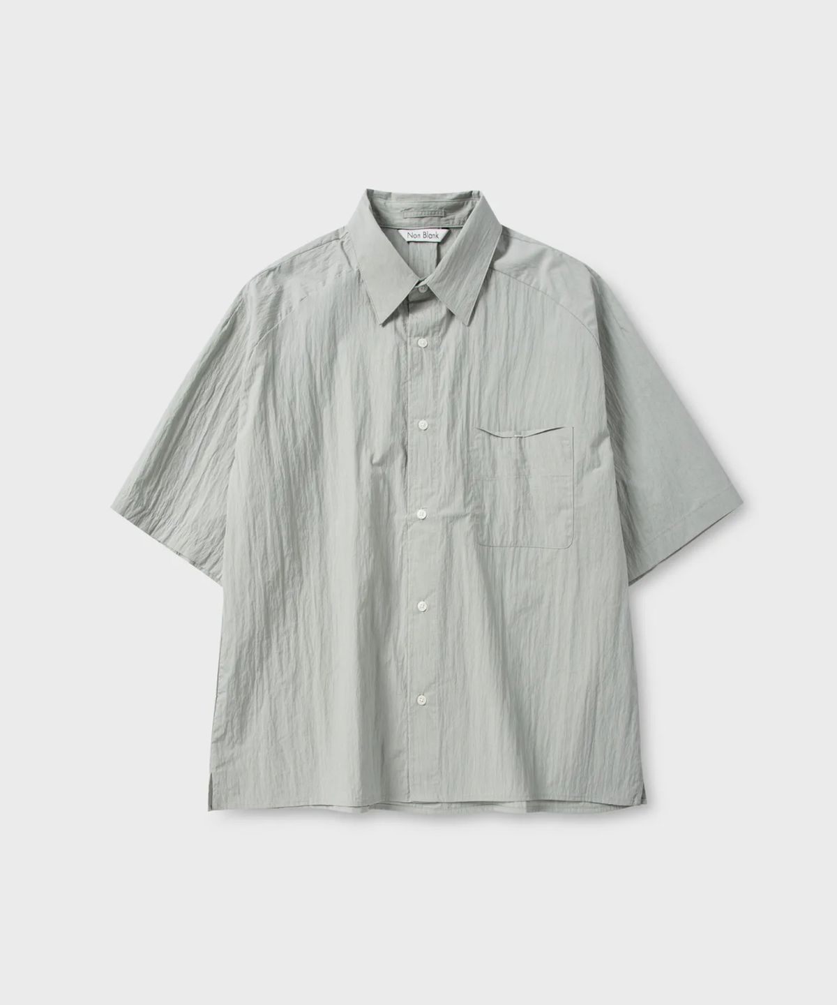 넌블랭크(NONBLANK) 네츄럴 링클 하프 슬리브 셔츠 Ⅱ_MINT