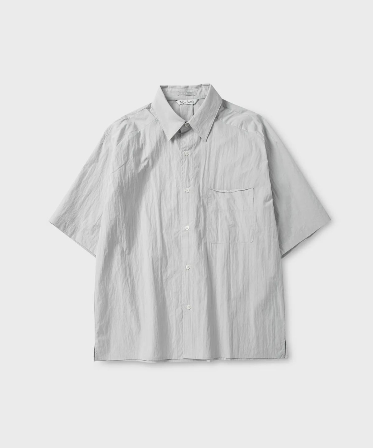 넌블랭크(NONBLANK) 네츄럴 링클 하프 슬리브 셔츠 Ⅱ_COOL BEIGE
