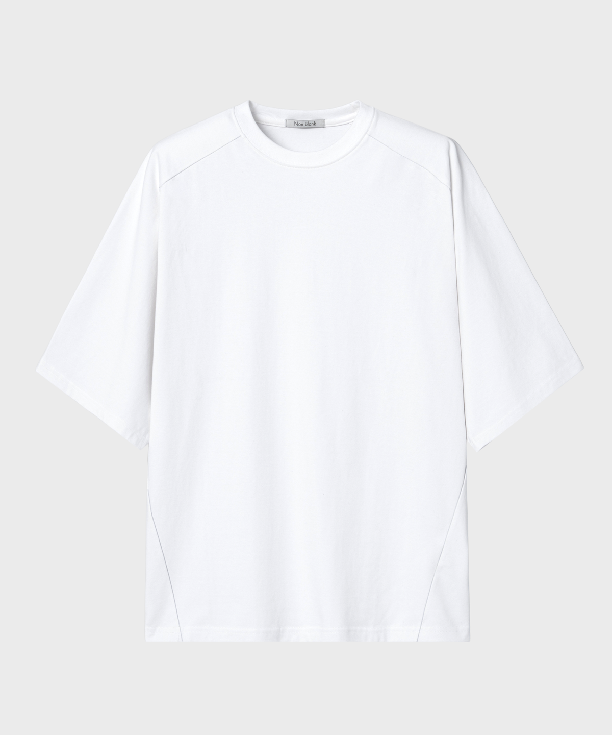 넌블랭크(NONBLANK) 래글런 하프 슬리브 티셔츠_WHITE