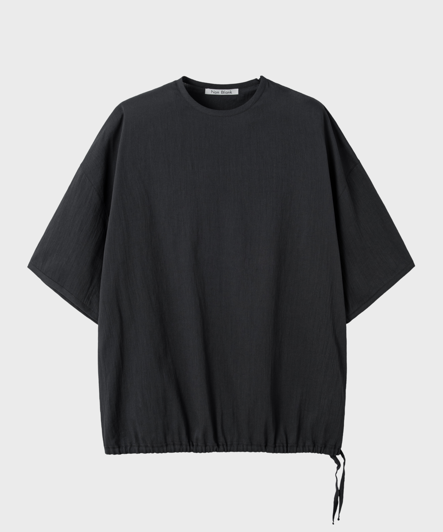 MUSINSA | NONBLANK Oversized Fit String Half Sleeve T-shirt_CHARCOAL