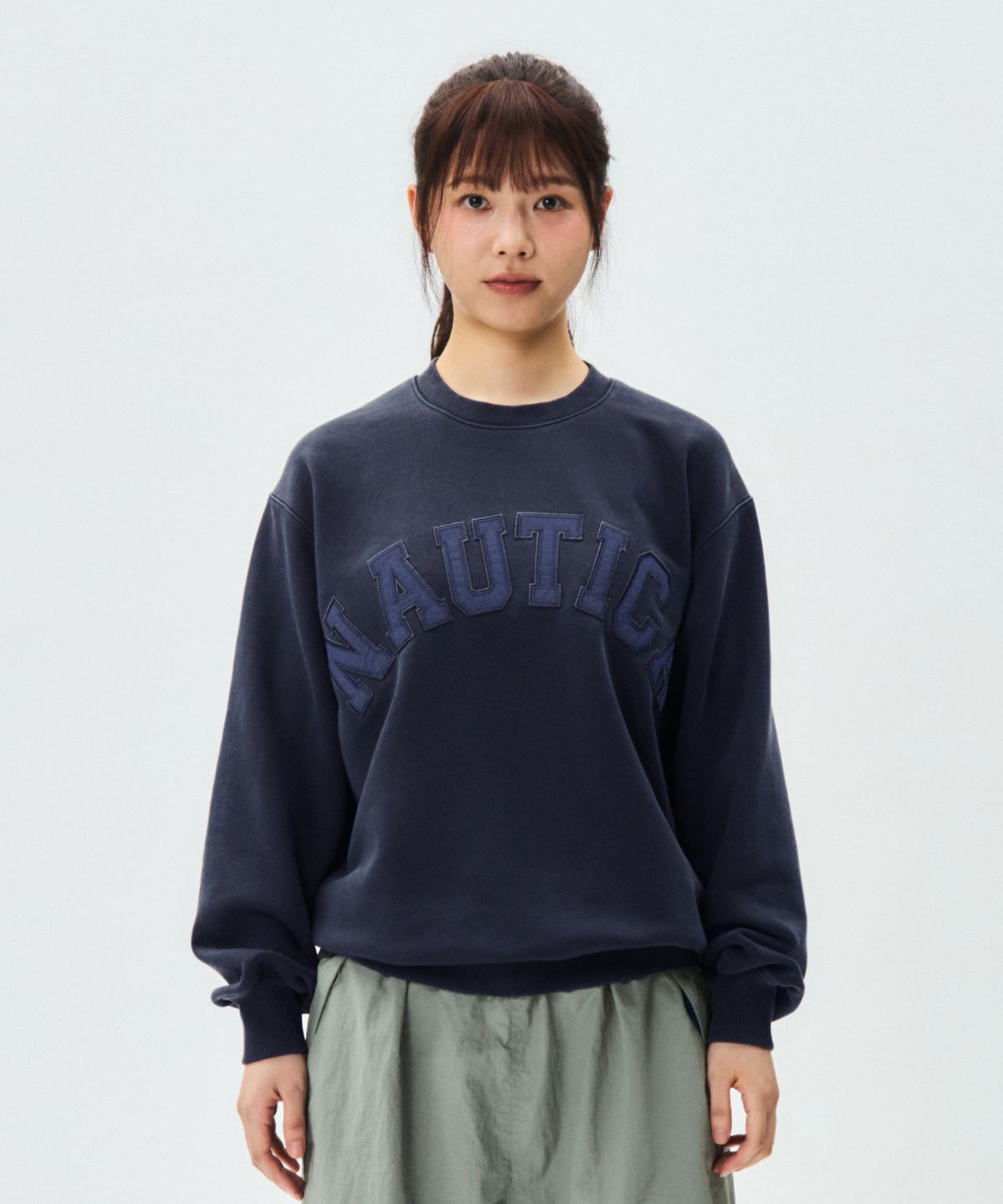 노티카(NAUTICA) 아치로고 다이드 스웨트셔츠(네이비) NSW4645NAZ