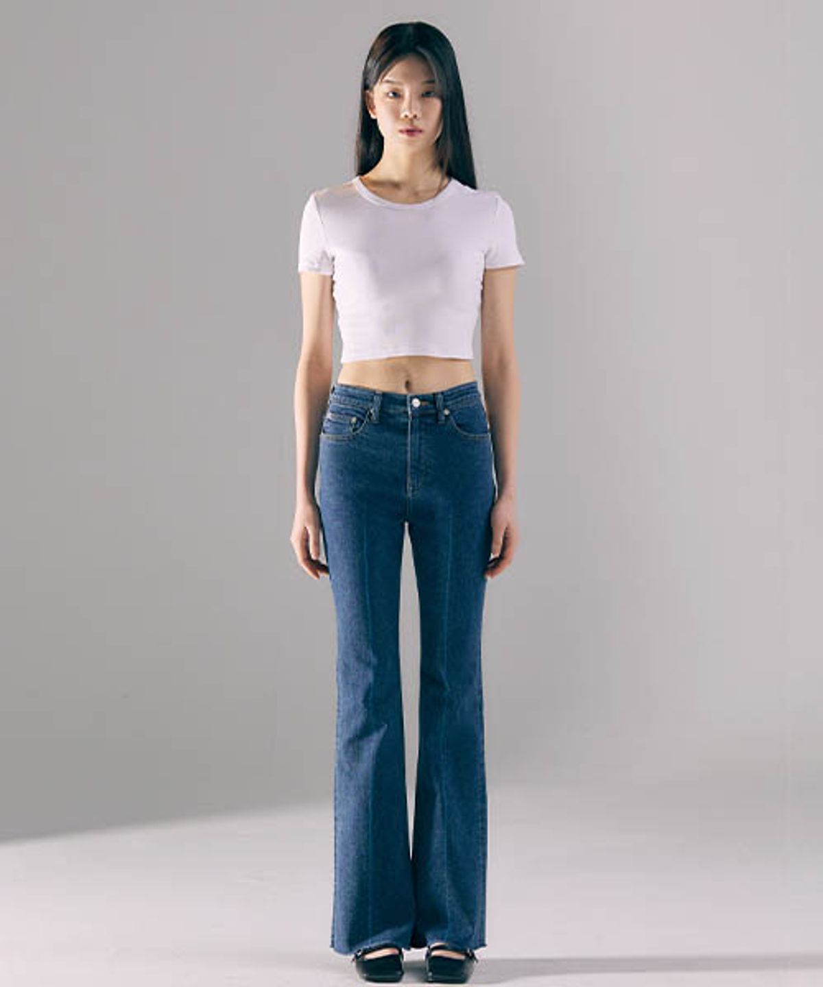 아바몰리(AVA MOLLI) SLIM FIT BOOTS CUT DENIM PT (INDIGO)