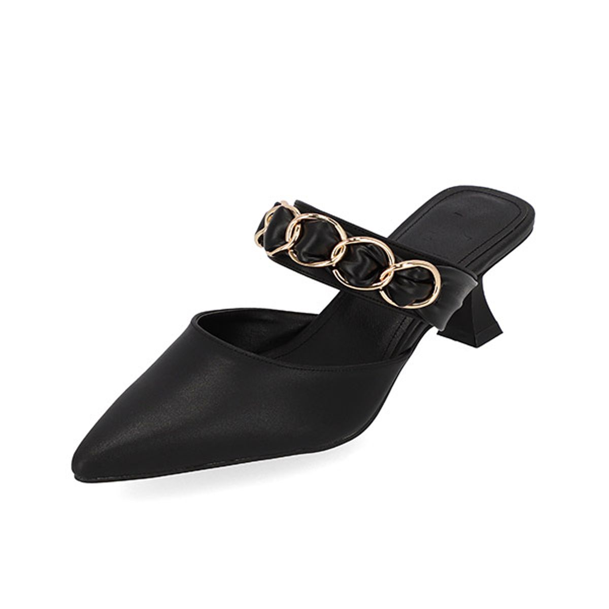 엘칸토(ELCANTO) 인텐스 여성 골드 체인 스틸레토 뮬 5.5cm LCWO12I313