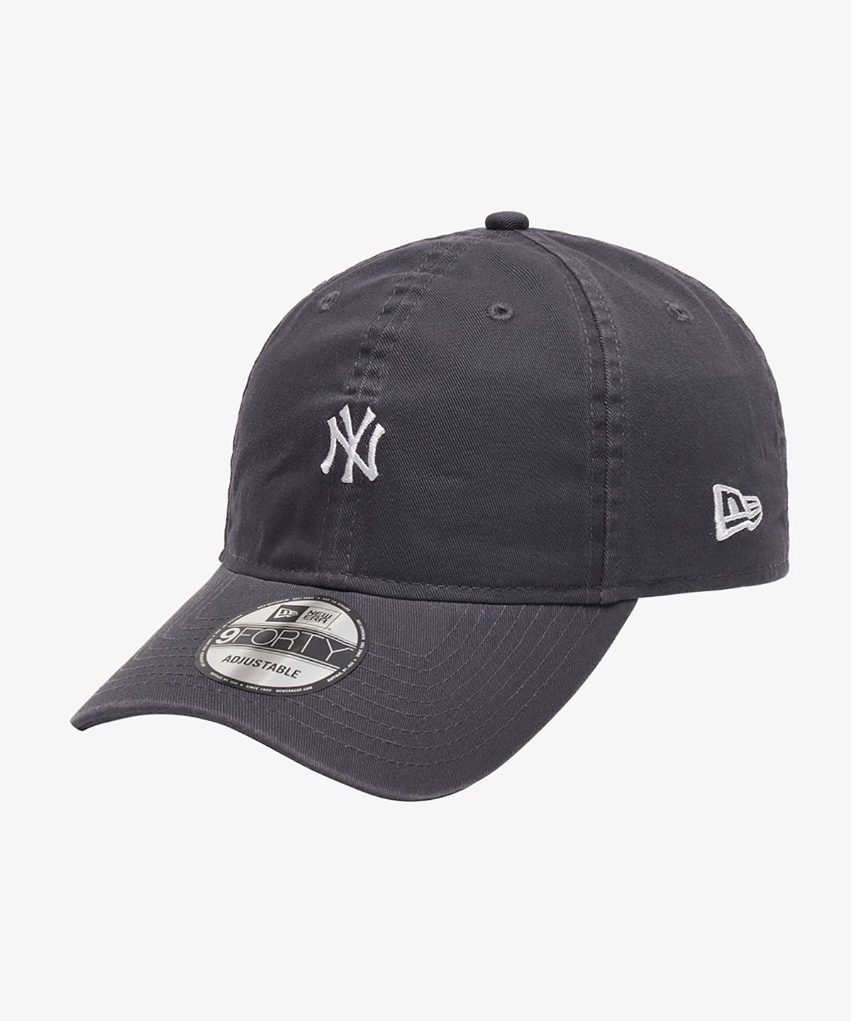 뉴에라(NEW ERA) MLB 워시드 미니 로고 뉴욕 양키스 언스트럭쳐 볼캡 다크 그레이
