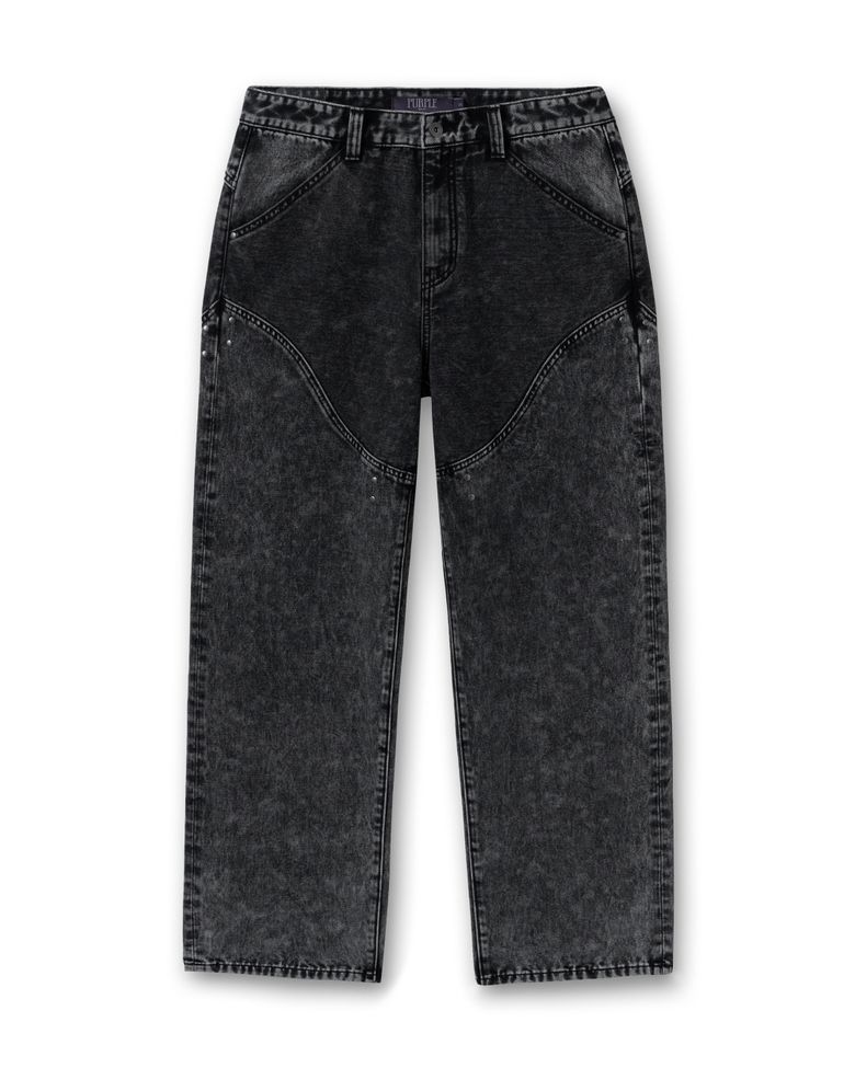 STUDED WESTERN JEAN BLACK