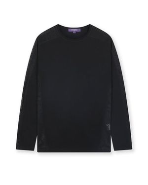 MESH COMBI T-SHIRTS BLACK