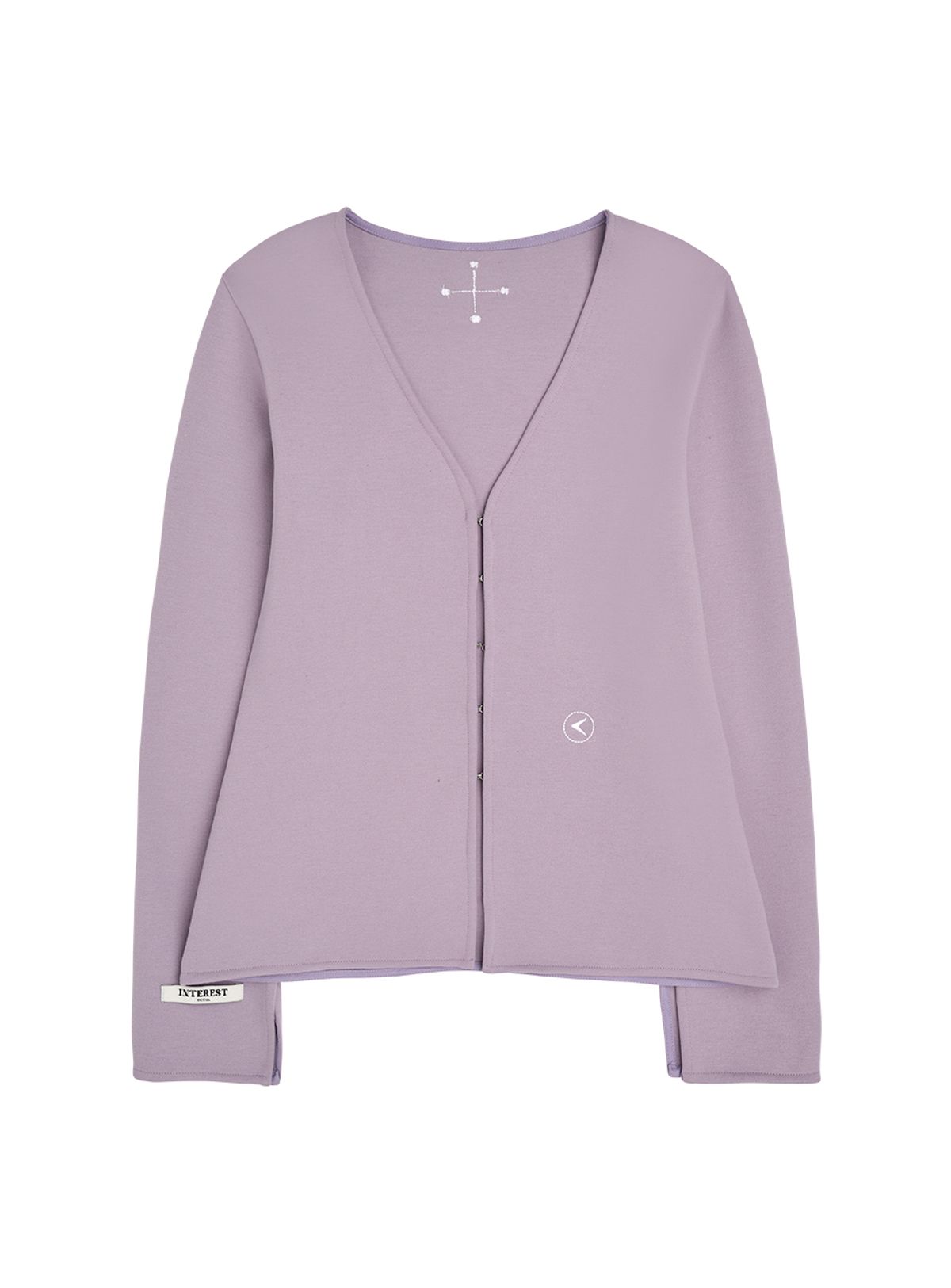 인터레스트(INTEREST) HOOK  SILHOUETTE  CARDIGAN_LAVENDER