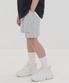 로고 자수 나일론 밴딩 쇼츠 (연그레이)