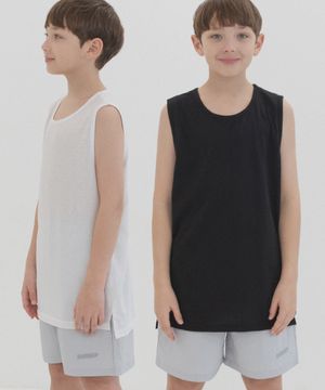 [2 PACK] 레이어드 트임 롱 나시 (2color)