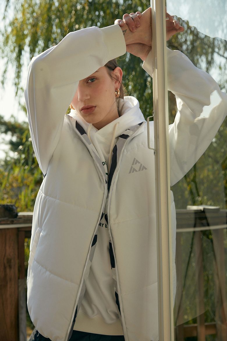 Reversible Puffer Vest _ White