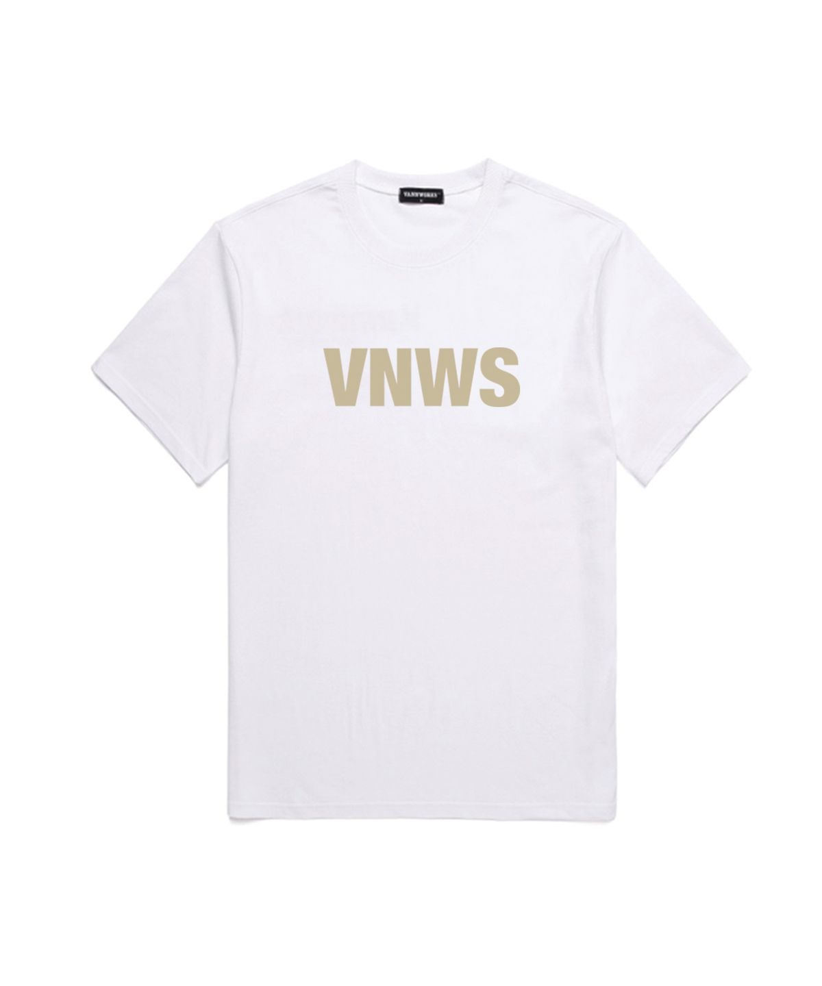 밴웍스(VANNWORKS) VNWS 로고 반팔 티셔츠 (VS0007) 화이트_베이지