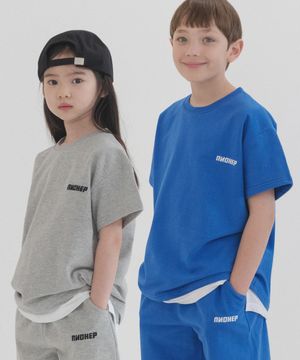 [2 PACK] 로고 자수 오버핏 반팔 (4color)