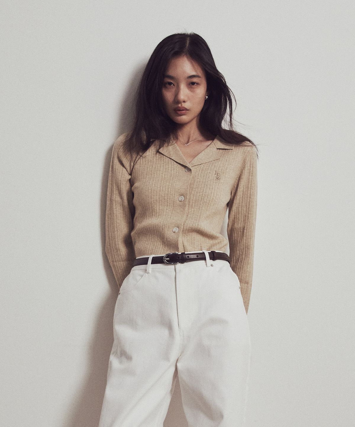 잇터(ITER) OPEN COLLAR CARDIGAN_OATEMEAL