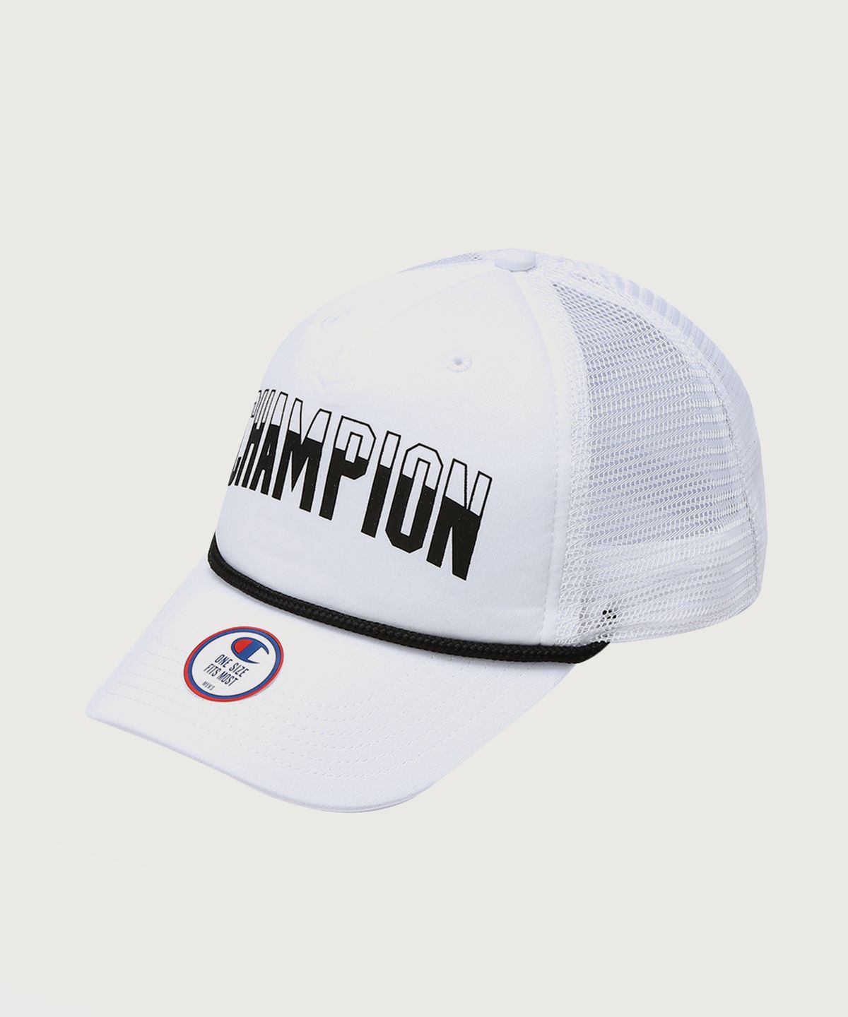 챔피온(CHAMPION) 5패널 트러커 볼캡 White