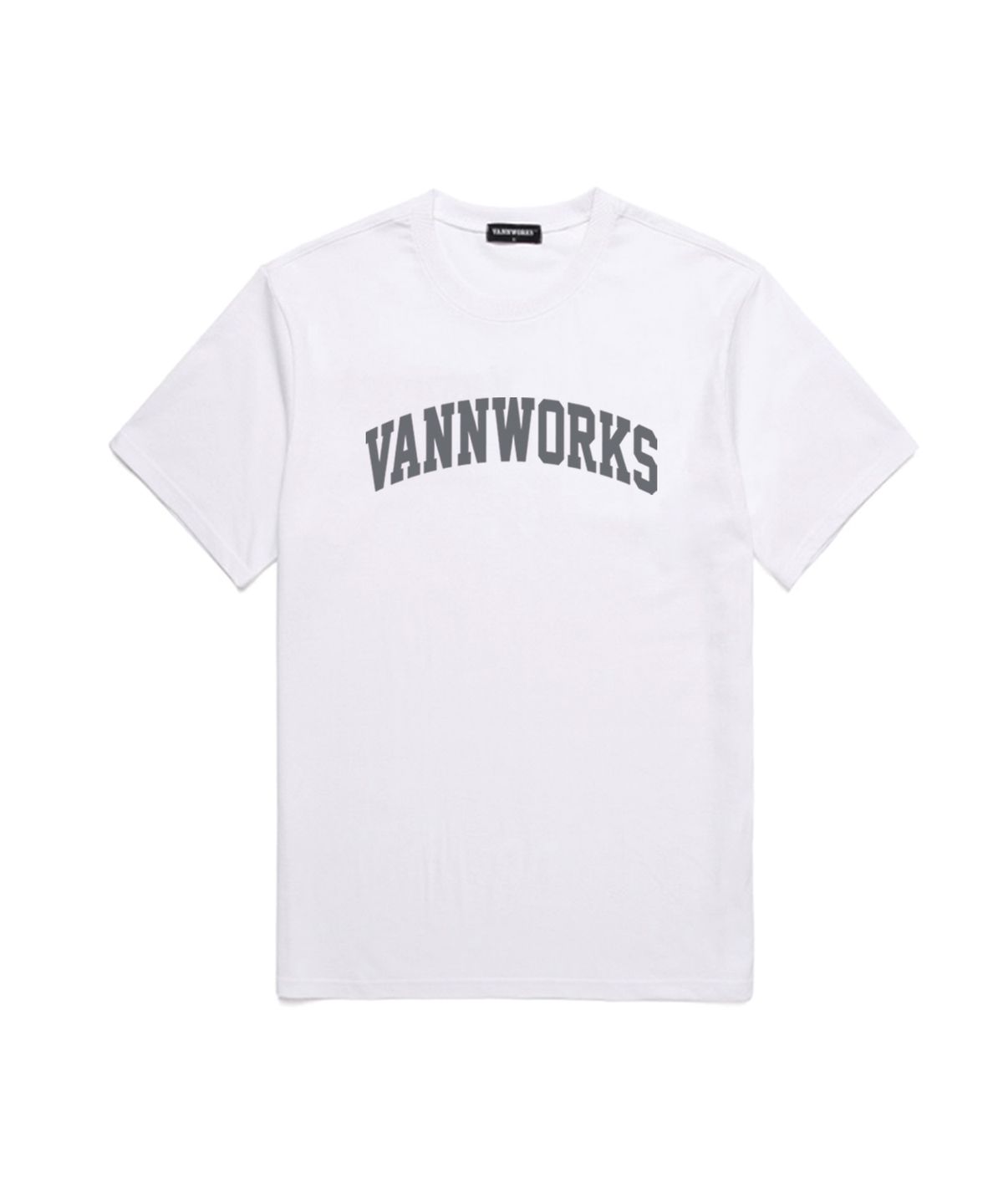 밴웍스(VANNWORKS) 아치 로고 반팔 티셔츠 (VS0020) 화이트_그레이