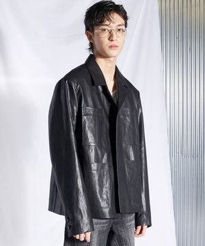 오픈카라 밀리터리 자켓