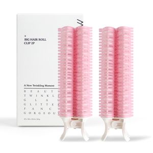국내생산 빅헤어롤 집게 핑크 2P
