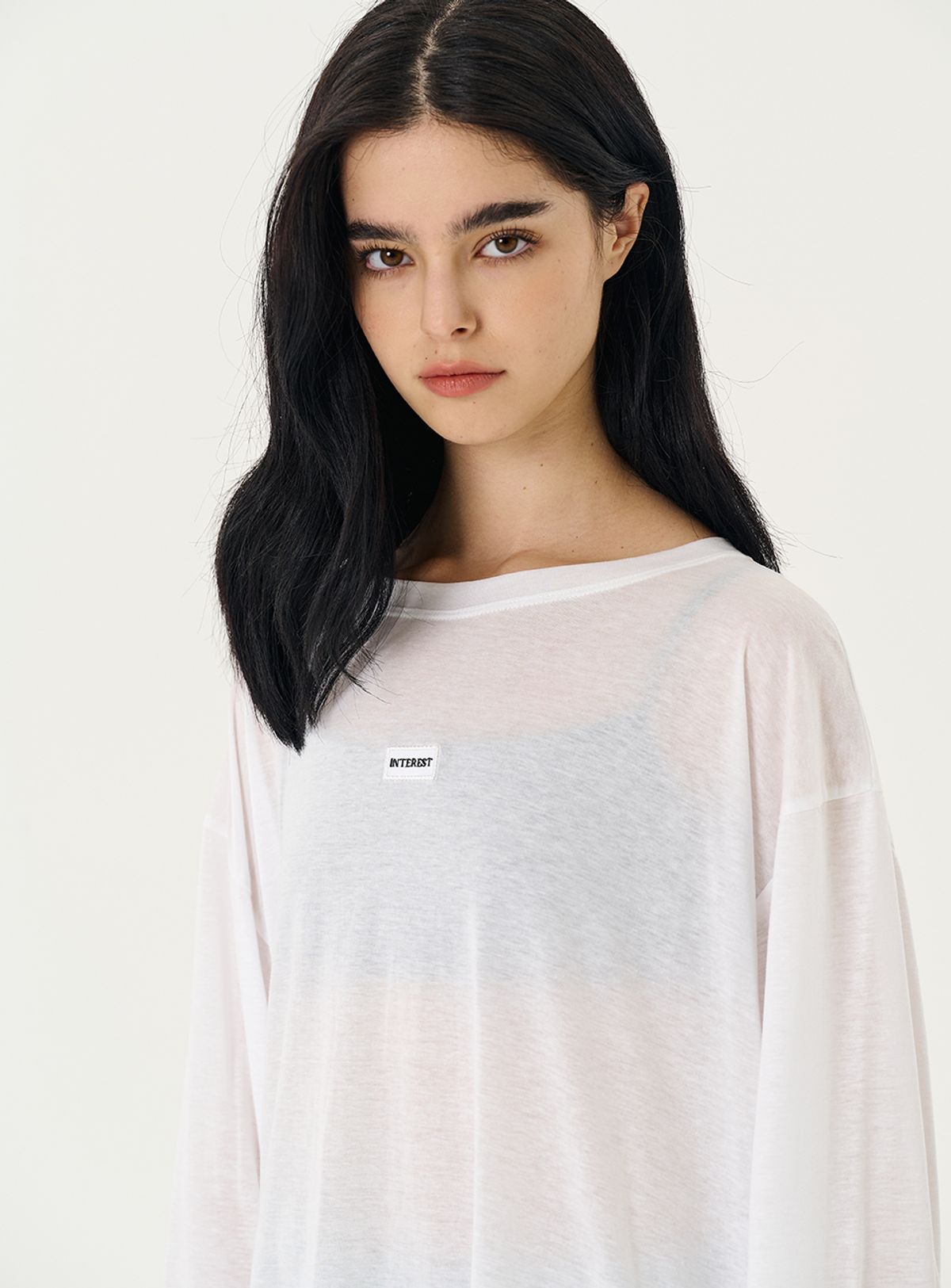 인터레스트(INTEREST) INTEREST NAME PATCH TOP_WHITE