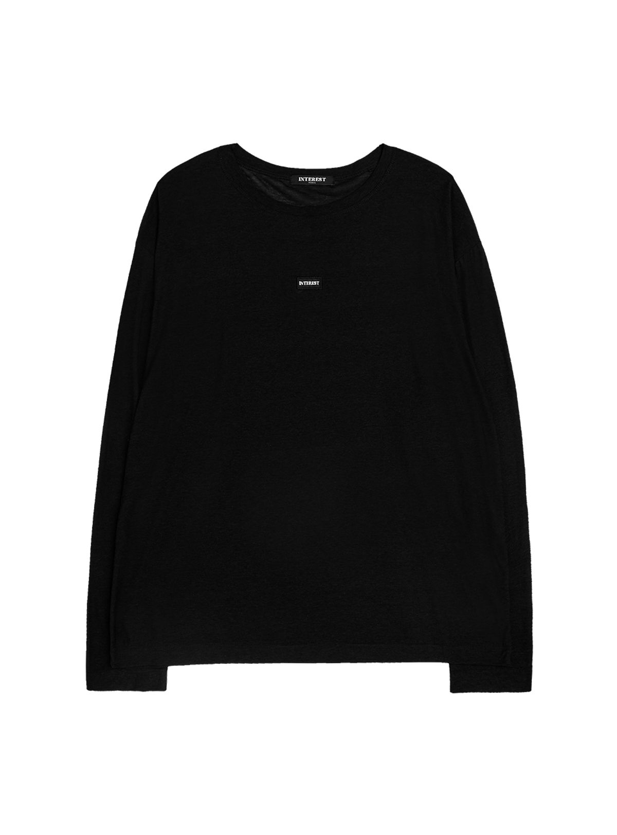 인터레스트(INTEREST) INTEREST NAME PATCH TOP_BLACK