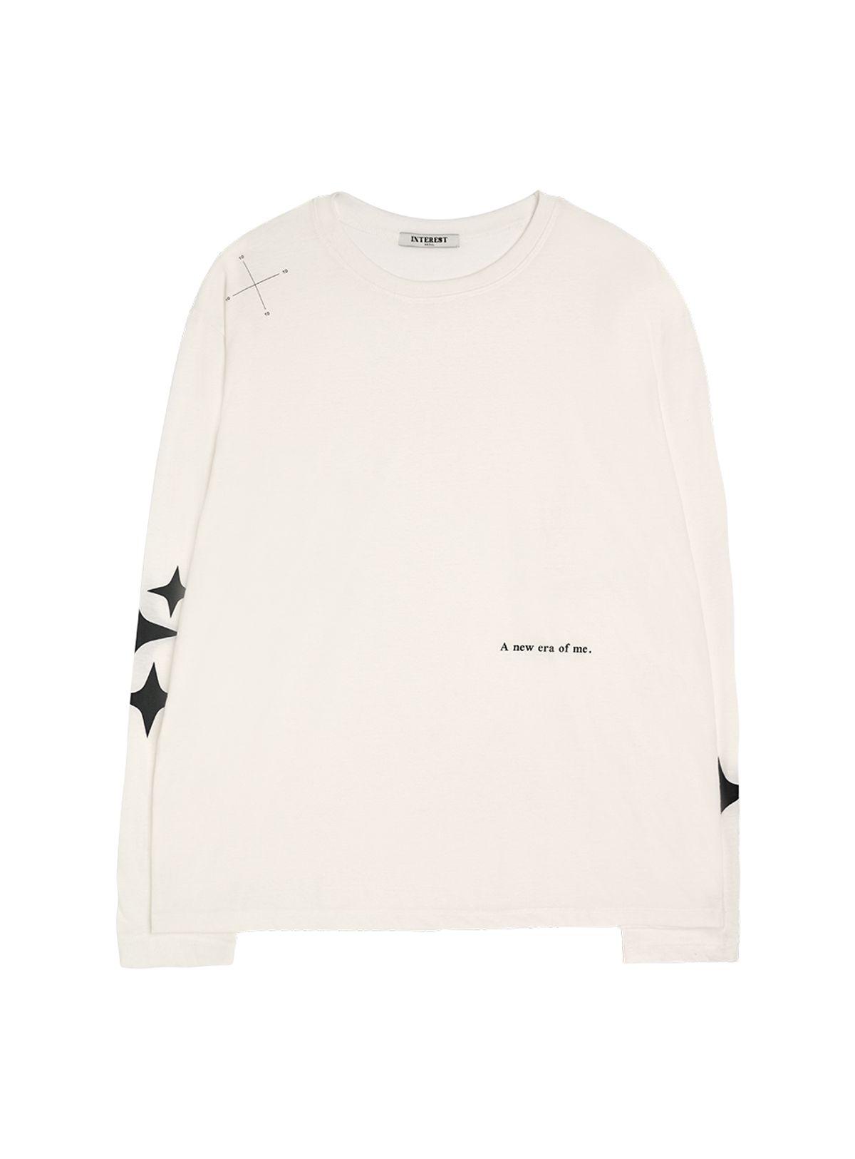 인터레스트(INTEREST) SHINNING PRINT TOP_WHITE
