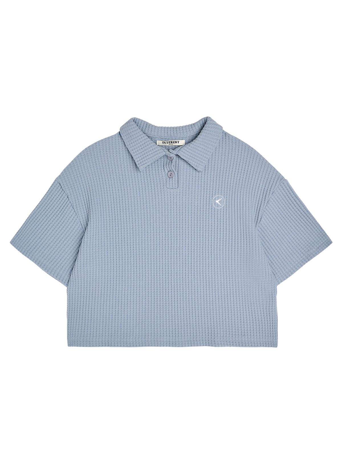 인터레스트(INTEREST) CROIFFLE POLO SHIRT_BABY BLUE