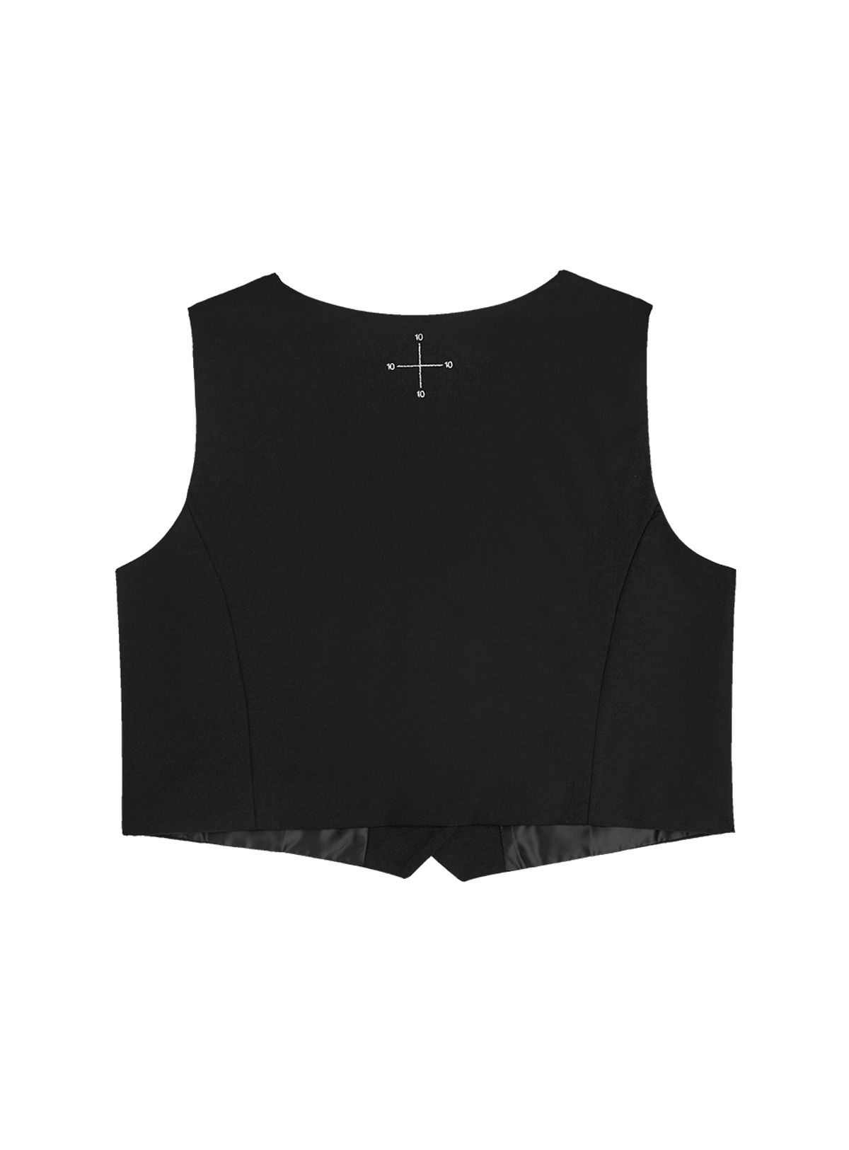 인터레스트(INTEREST) OVERFIT CROP VEST_BLACK
