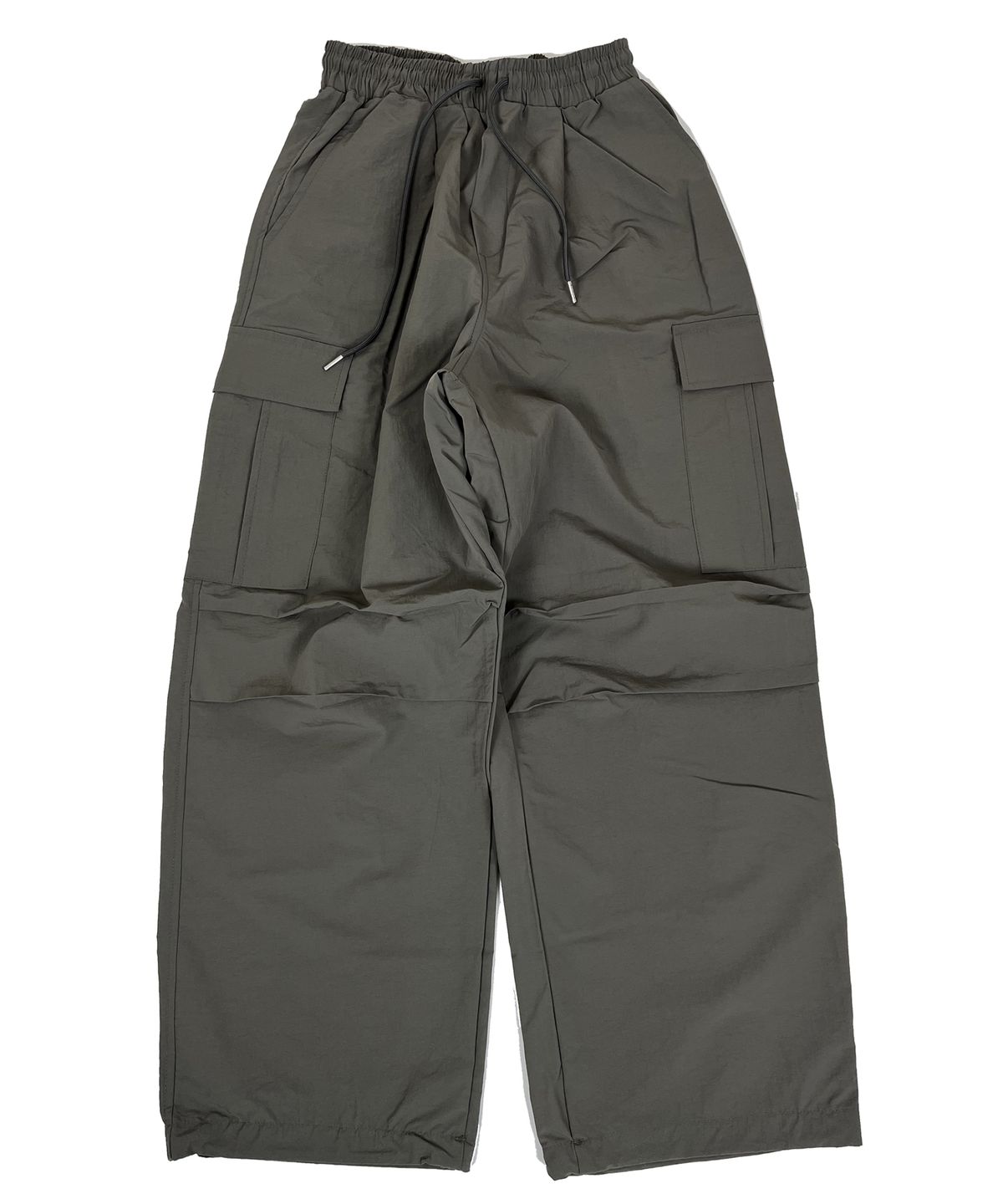 스케이터락(SK8ER ROCK) Knee tuck cargo nylon wide pants dimgray