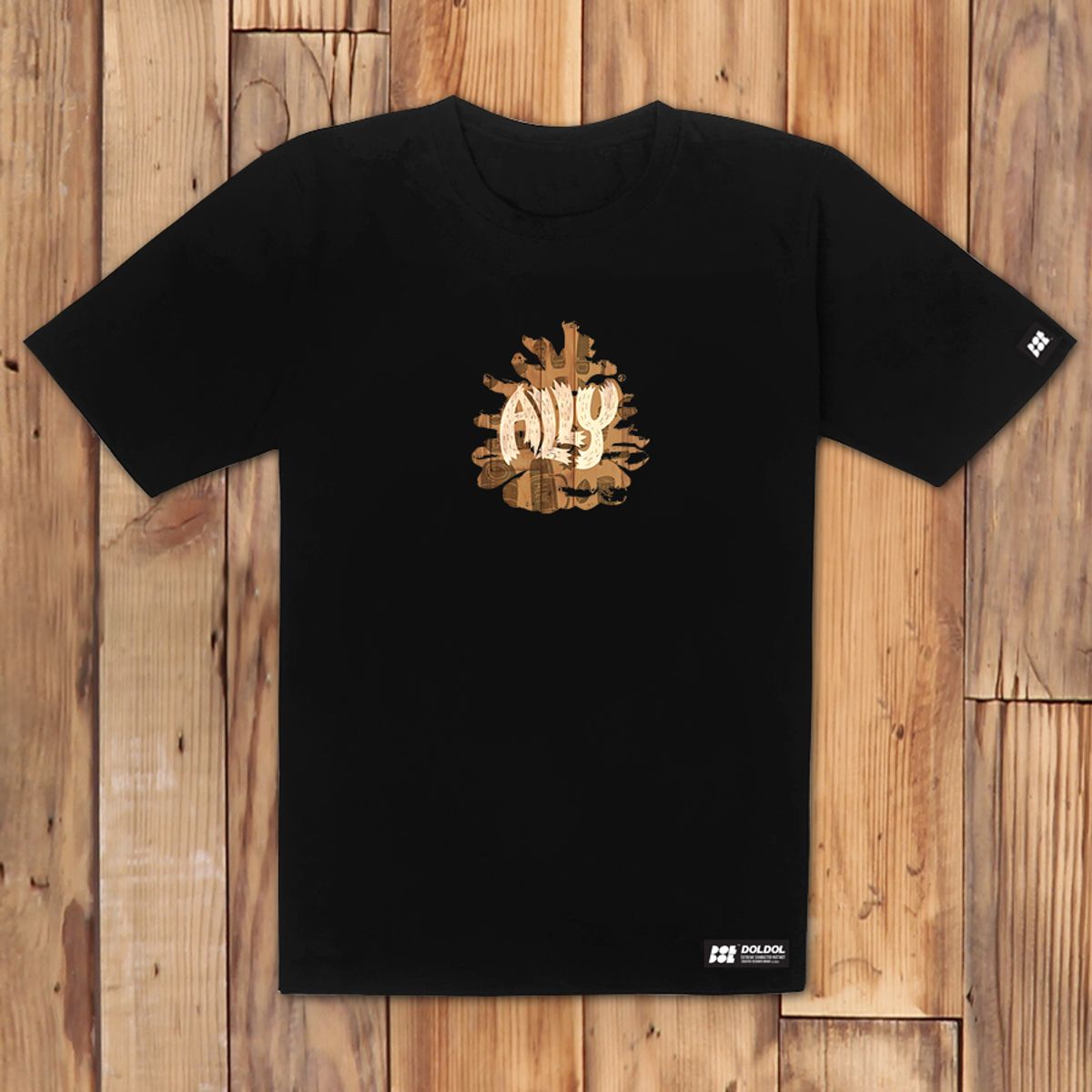 돌돌(DOLDOL) ALLY_T-shirts_04 자전거 캠핑 여행 사슴 엘리 캐릭터 그래픽 티셔츠