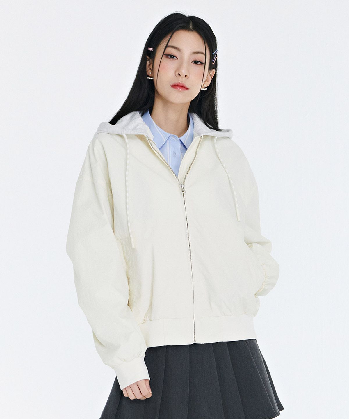 체이스컬트(CHASECULT) 여성 후드 항공 점퍼-CARG4161B0A