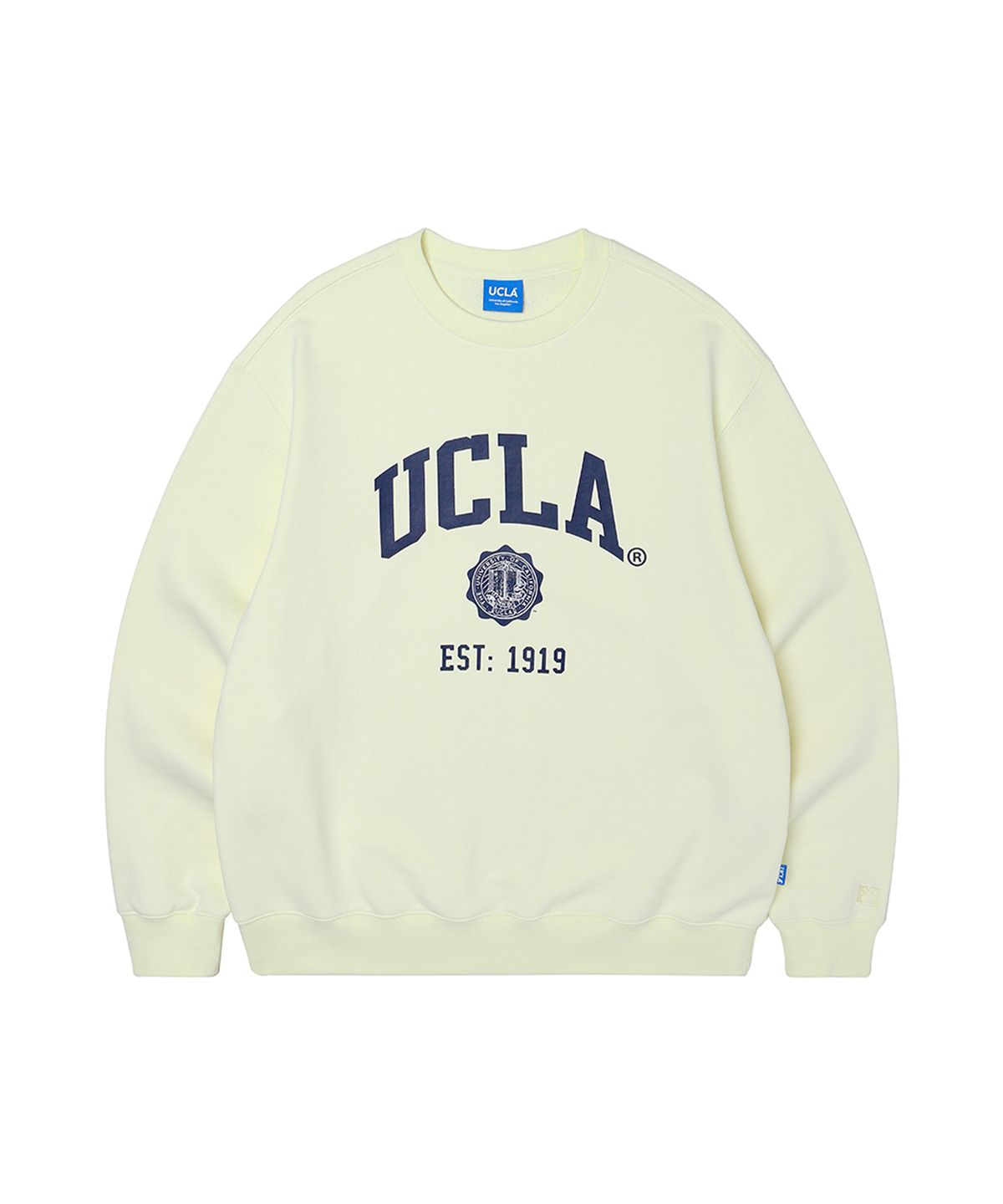 유씨엘에이(UCLA) 아치 로고 스웨트셔츠[YELLOW](UZ3LT03_75)