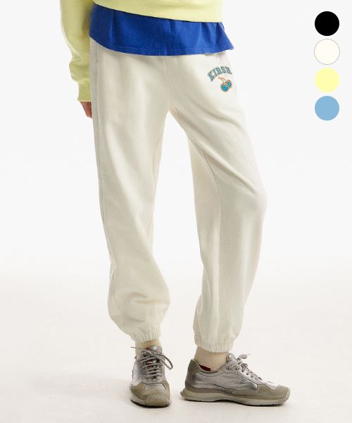 [ KIRSH ]★ARCH CHERRY LOGO SWEAT SET-UP PANTS MUSINSA | KIRSH Archie Cherry Logo Sweat Setup Pants