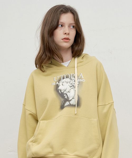 ★KIRSH★ Collection Utopia Wording Sweatshirt Charcoal MUSINSA | KIRSH Collection Utopia Wording Sweatshirt [Charcoal]