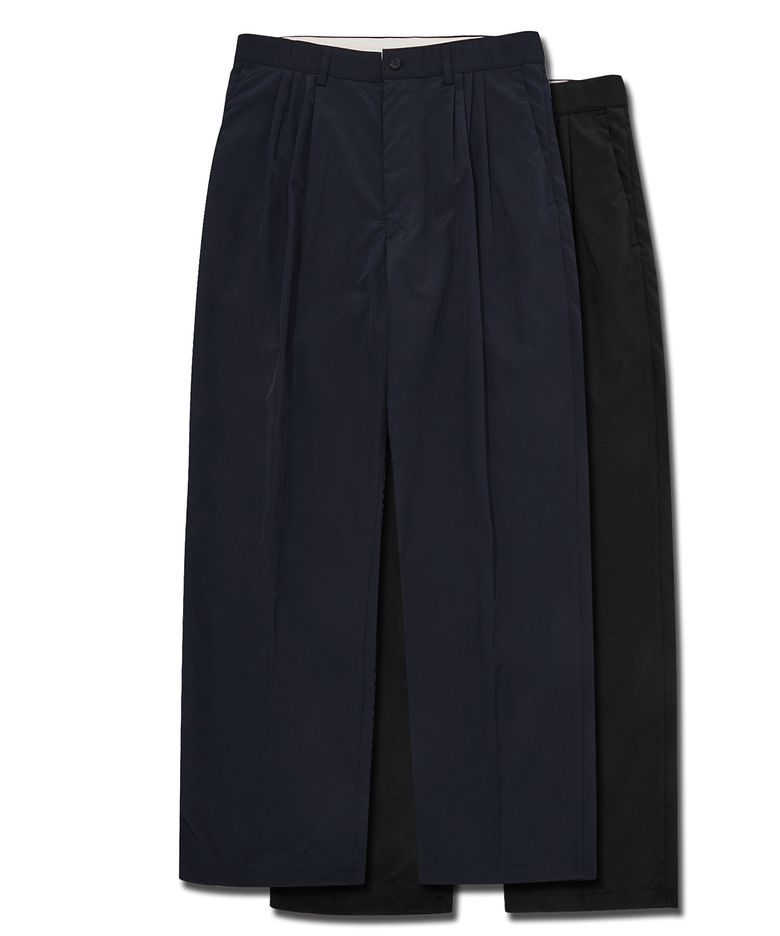 4-tuck line pants (dark navy)