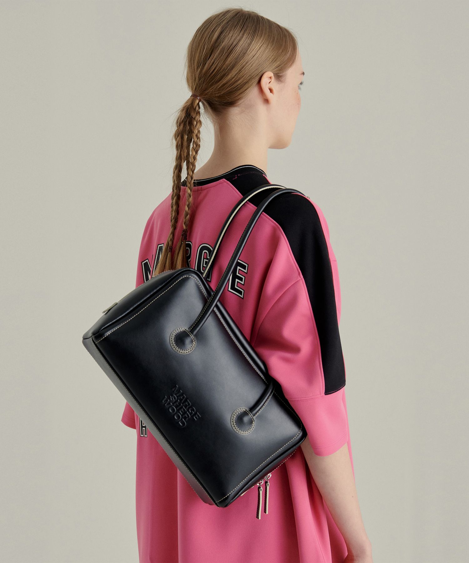 ★人気★【MARGESHERWOOD】 SOFT BOSTON★ MUSINSA | MARGESHERWOOD SOFT BOSTON (NEW)_black plain